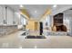 Open kitchen with stainless steel appliances and island at 9210 Briarclift Rd, Indianapolis, IN 46256