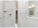 Modern bathroom features a walk-in shower with sleek tile and glass doors at 10948 Hanovarian St, Zionsville, IN 46077