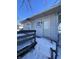 Small deck and backyard with snow cover at 1318 N Lasalle St, Indianapolis, IN 46201