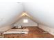 Large attic space with wood floors and plenty of storage potential at 1405 Sheek Rd, Greenwood, IN 46143