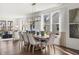 Light-filled dining room featuring modern decor, a large table with seating for eight, and lots of windows at 19357 Sumrall Pl, Westfield, IN 46074
