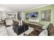 Open floor plan showcasing living space and view to dining area and kitchen at 19357 Sumrall Pl, Westfield, IN 46074