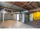 Unfinished basement with laundry hookups and ample storage space at 3501 Caroline Ave, Indianapolis, IN 46218