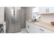 Modern kitchen with stainless steel appliances and butcher block countertops at 3501 Caroline Ave, Indianapolis, IN 46218