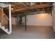 Unfinished basement area with concrete floor at 906 Raible Ave, Anderson, IN 46011