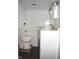 Clean bathroom with shower/tub combo, toilet and vanity at 906 Raible Ave, Anderson, IN 46011