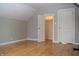 Bedroom with hardwood floors, gray walls and closet at 906 Raible Ave, Anderson, IN 46011