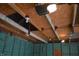 Garage ceiling with exposed beams and lighting at 906 Raible Ave, Anderson, IN 46011