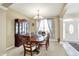 Formal dining room with wood table and hutch at 10194 E 900 N, Markleville, IN 46056