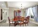 Formal dining room with wood table and hutch at 10194 E 900 N, Markleville, IN 46056