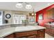 Modern double sink with a sleek faucet in the kitchen at 10194 E 900 N, Markleville, IN 46056