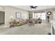 Spacious living room with neutral carpeting and ample natural light at 10194 E 900 N, Markleville, IN 46056