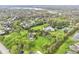 Scenic aerial view of estates surrounded by lush greenery and serene pond at 14990 E 104Th St, Fishers, IN 46040
