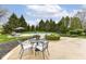 Inviting backyard patio with a dining table, lounge chairs, and a swimming pool at 14990 E 104Th St, Fishers, IN 46040