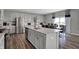 Modern kitchen with stainless steel appliances and an island at 3050 Vista View Dr, Greenwood, IN 46143