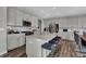 Modern kitchen with stainless steel appliances and an island at 3050 Vista View Dr, Greenwood, IN 46143
