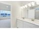 Double vanity bathroom with access to bedroom and view at 7159 Rose Hill Ave, Brownsburg, IN 46112