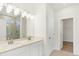 Double vanity bathroom with walk-in shower at 7159 Rose Hill Ave, Brownsburg, IN 46112