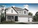 Two-story home with gray siding, white trim, and a two-car garage at 7550 Allesley Dr, Avon, IN 46123