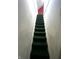 Green carpeted staircase leading to the upper level at 1125 Laurel St, Indianapolis, IN 46203