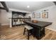 Basement bar with seating for five and wood bar top at 19046 Beverly Shones Ln, Noblesville, IN 46062
