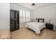 Guest bedroom with queen-size bed and black closet at 19046 Beverly Shones Ln, Noblesville, IN 46062