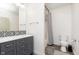 Bathroom with single vanity and shower at 2811 Grandview Ln, Greenwood, IN 46143