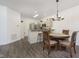 Kitchen and dining area with hardwood floors and chandelier at 2811 Grandview Ln, Greenwood, IN 46143