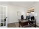 Spacious home office with hardwood floor and French door at 2811 Grandview Ln, Greenwood, IN 46143