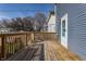 Spacious wooden deck perfect for outdoor entertaining, with a view of the backyard at 404 N Gray St, Indianapolis, IN 46201