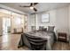 Inviting bedroom with hardwood floors and modern accents; the room is bright and well-lit at 404 N Gray St, Indianapolis, IN 46201