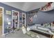 bedroom with a twin bed and themed decor at 8023 Xenia Dr, Indianapolis, IN 46227