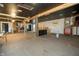 Unfinished interior space with exposed beams and partial bar at 3324 Prospect St, Indianapolis, IN 46203