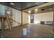 Unfinished interior with exposed beams and hardwood floors at 3324 Prospect St, Indianapolis, IN 46203