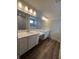 Double vanity bathroom with quartz countertops at 3406 Preakness St, Whitestown, IN 46075