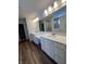 Double vanity bathroom with quartz countertops at 3406 Preakness St, Whitestown, IN 46075