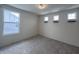 Bedroom with large window and built-in shelves at 3406 Preakness St, Whitestown, IN 46075