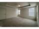 Bright bedroom with ceiling fan and gray carpeting at 3406 Preakness St, Whitestown, IN 46075