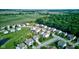 Panoramic aerial view showcases this neighborhood's proximity to farmland, green spaces, and forests at 3460 Limelight Ln, Whitestown, IN 46075