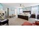 Main bedroom features a large bed and plenty of closet space at 3460 Limelight Ln, Whitestown, IN 46075