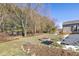 Spacious backyard with fire pit and landscaping at 6540 Avalon Blvd, Avon, IN 46123
