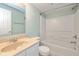 Simple bathroom with shower/tub combo and vanity at 6540 Avalon Blvd, Avon, IN 46123