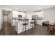 Modern kitchen with white cabinets, stainless steel appliances, and an island at 829 Stark St, Greenfield, IN 46140