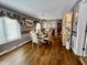 Formal dining room with hardwood floors and a chandelier at 868 N Raceway Rd, Indianapolis, IN 46234