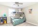 bedroom with bunk beds, toys, and ample closet space at 881 E 226Th St, Sheridan, IN 46069