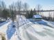 Cozy guest house with deck overlooking a frozen pond at 881 E 226Th St, Sheridan, IN 46069