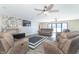 Relaxing living room with fireplace and large windows at 881 E 226Th St, Sheridan, IN 46069