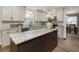 Island kitchen with granite countertops and stainless steel appliances at 1716 Westwood Dr, Anderson, IN 46011