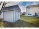 Small storage shed in backyard at 3721 Rinehall Dr, Indianapolis, IN 46235
