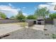 Backyard with a stone outdoor fireplace and plenty of open space at 6327 E 52Nd Pl, Indianapolis, IN 46226